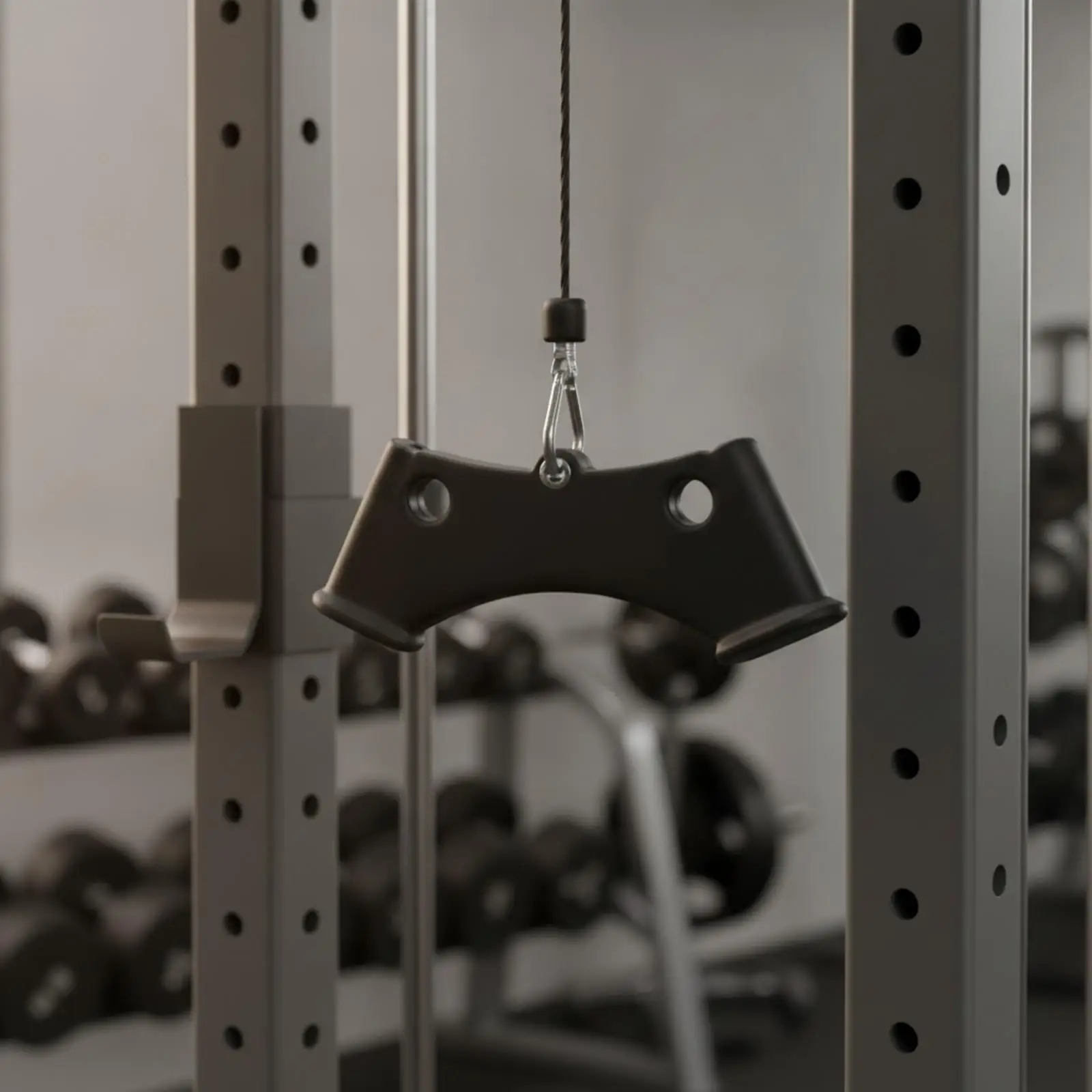 Coated Strength Training Handle | Ergonomic Molded Grip, Cable Machine Handle, for Upper-Body Workouts