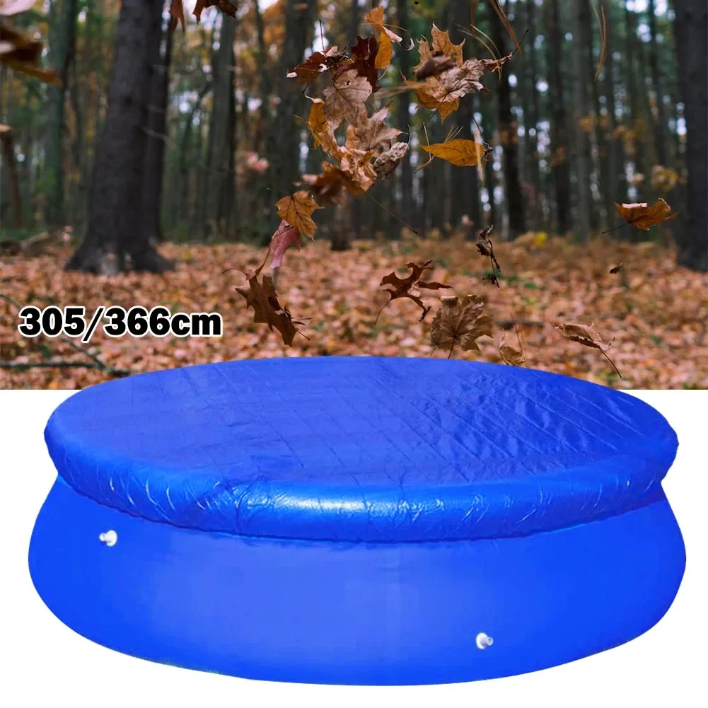 Outdoor Trampoline Cover Rain Cover 305/366cm Dust-proof Foldable Outdoor Supplies Weather Protection Trampoline Accessories