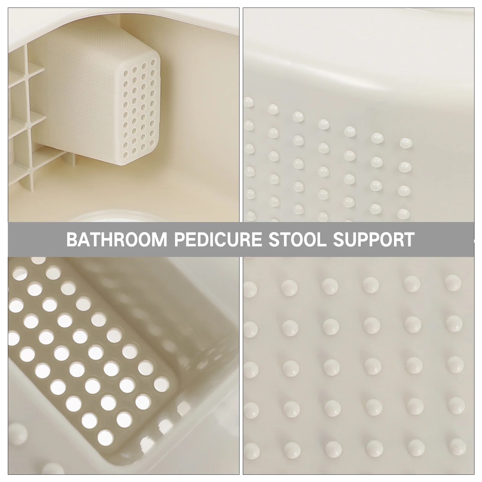 

Stool Plastic Footstool For Home Salon Use Non-Slip Pedicure Support Multifunctional Bathroom Footrest Pedicure Accessory Small