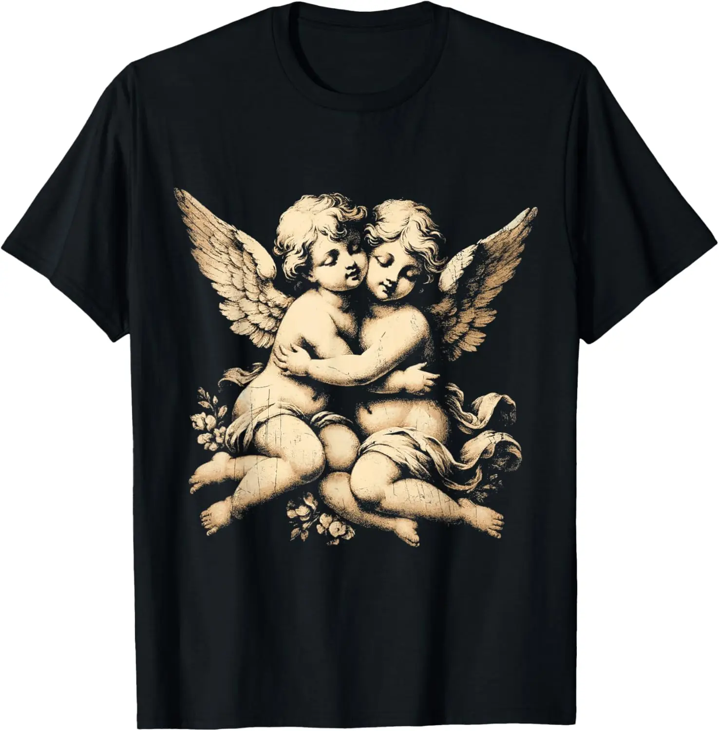 Vintage Cherub Angel Tee - Angelic Art Little Baby Angels T-Shirt