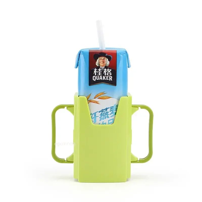 Retractable Baby Water Bottle Cup Holder Kids Children Juice Milk Box Baby Drinking Holder Tableware Feeding Supplies Anti-spill