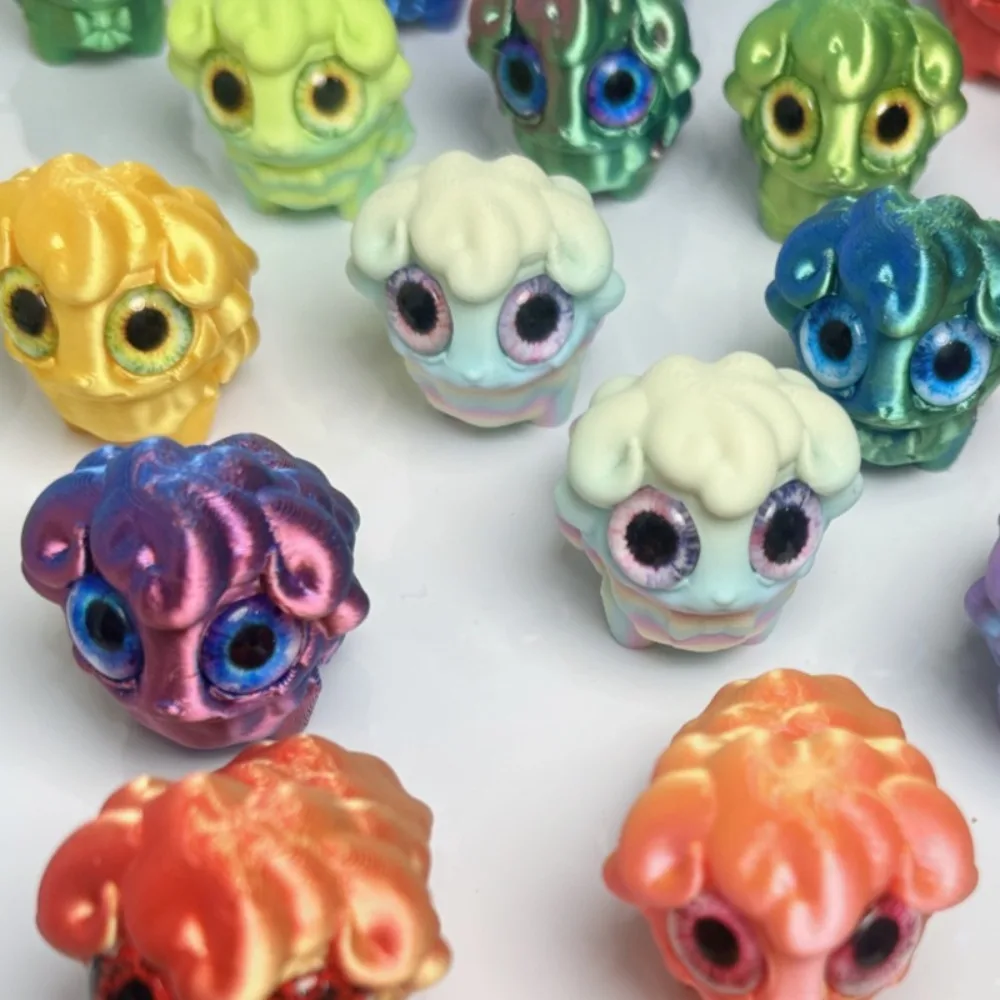 3D 印刷かわいい羊のおもちゃフィギュア多関節可動シミュレーション目動物そわそわおもちゃホームアクセサリー子供のおもちゃギフト
