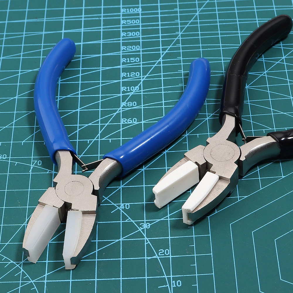 Flat Nose Nylon Jaw Pliers Multifunctional Hand Tools Jewelry Pliers Equipment for Wire DIY Bead Craft Supplies Jewelry Making