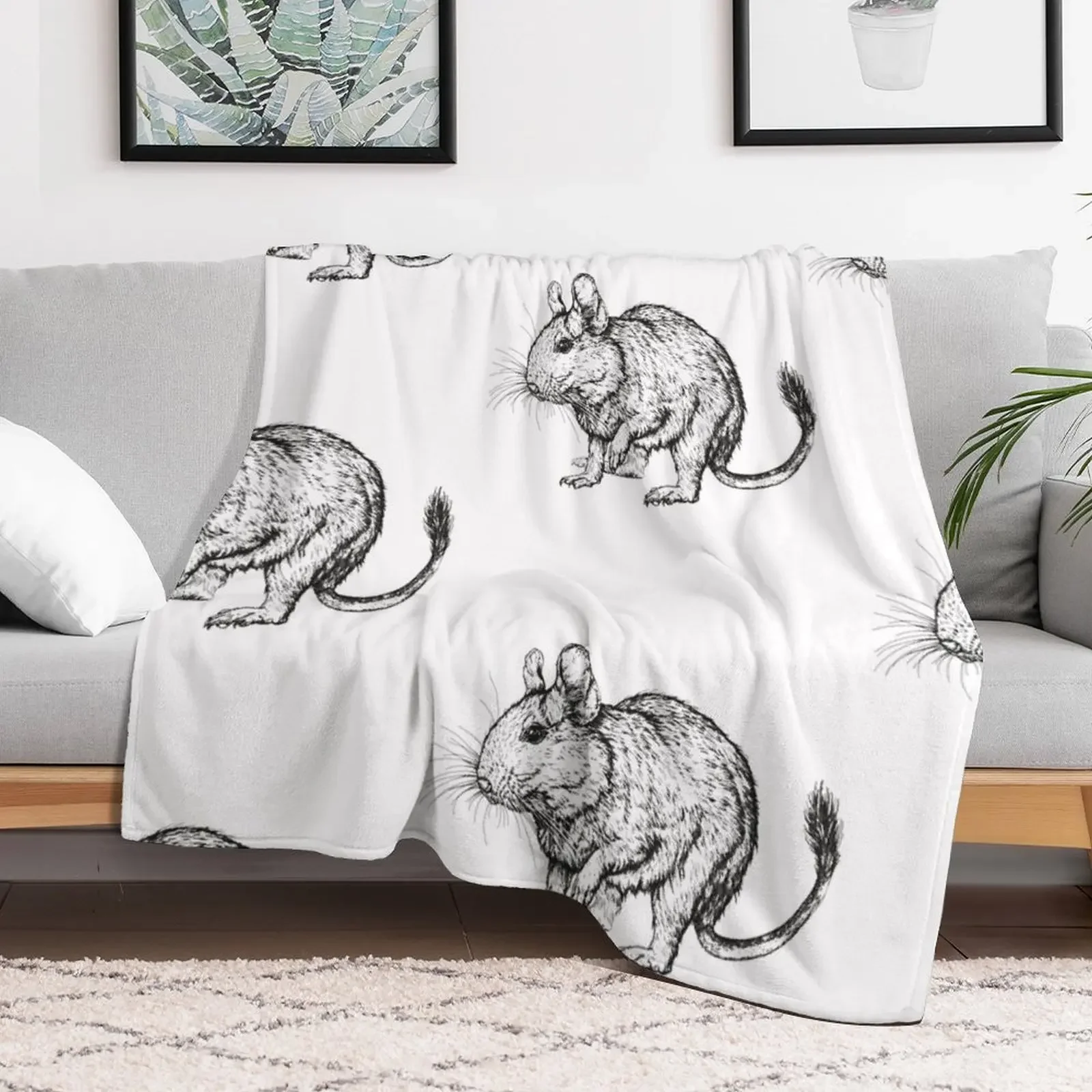 Degu Throw Blanket halloween Furry Blankets