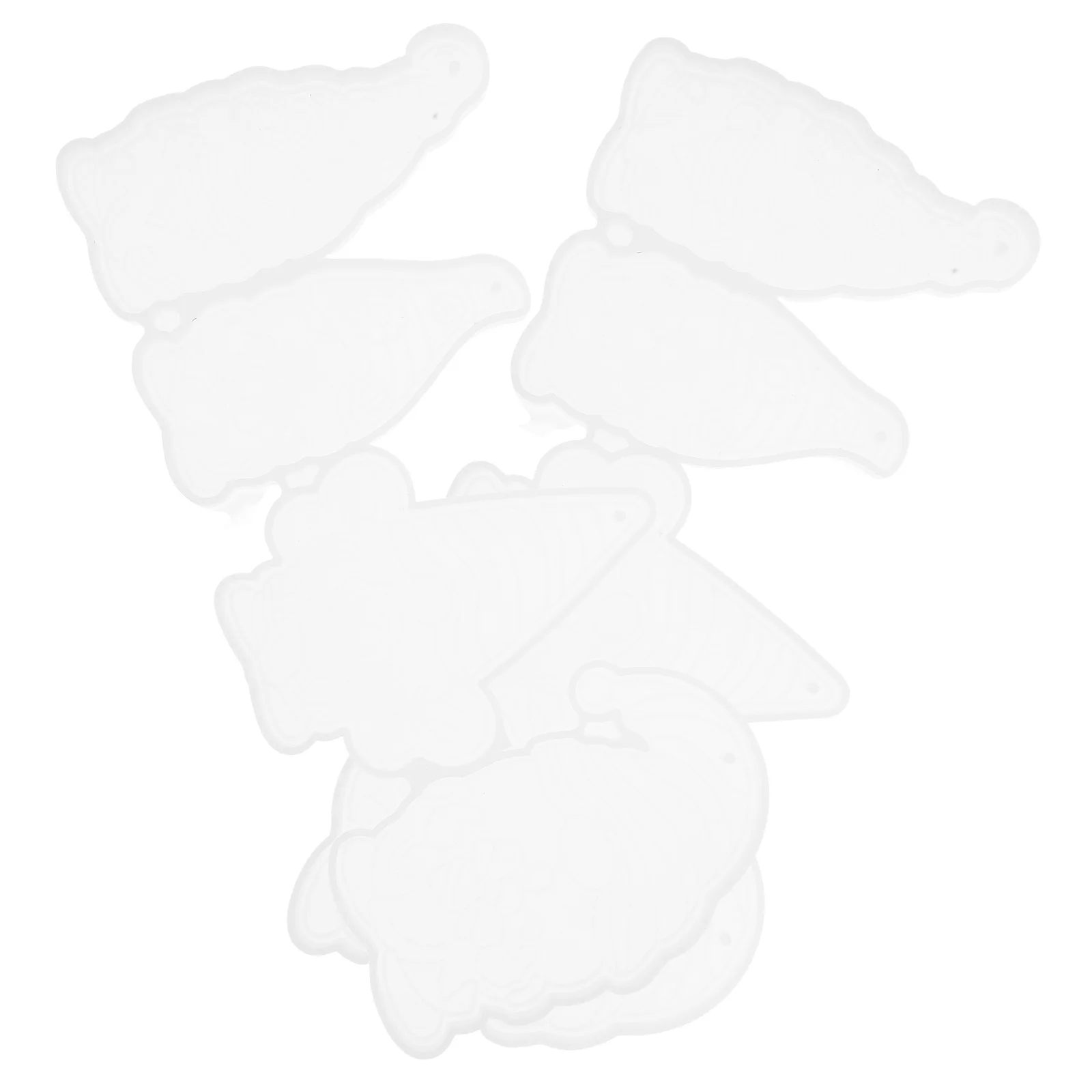 

2 Pcs Shaped Keychain Mold Pendant Honey Transparent Silica Gel Molds for Epoxy Resin