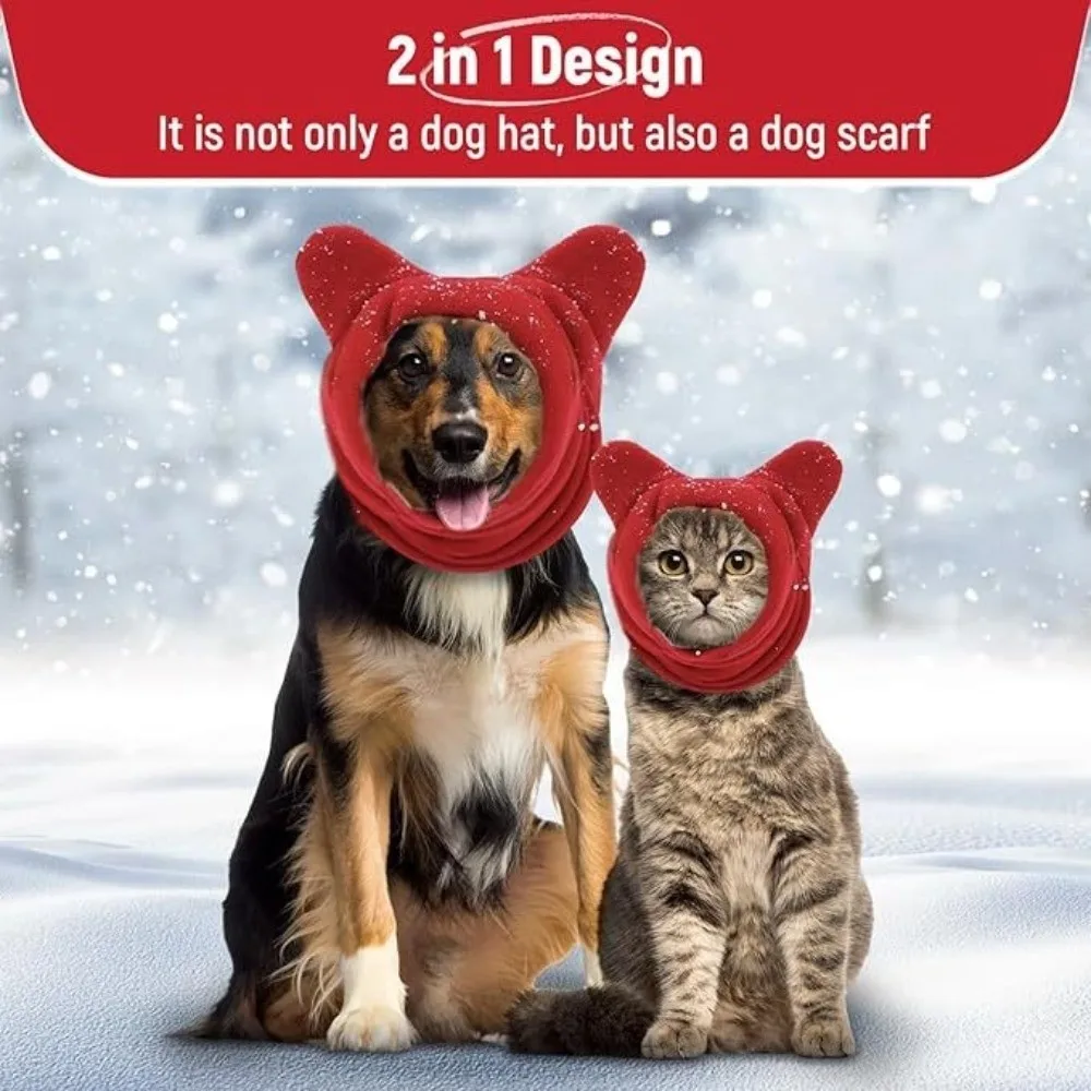 

Soft Dog's Fleece Bat Hat Warm Adjustable Dog Warmer Ears Hoodie Caps Pet Headgear Pet Supplies French Dogs Winter Hats
