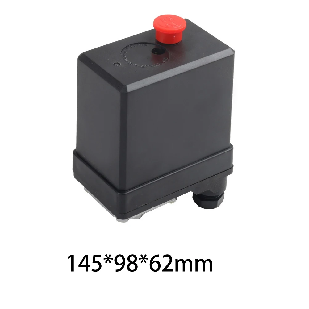 1 Piece Black 380V Three Phase Pressure Switch 6-8KG Single Hole Mounting For Air Compressor Pump Control Rocker Switches