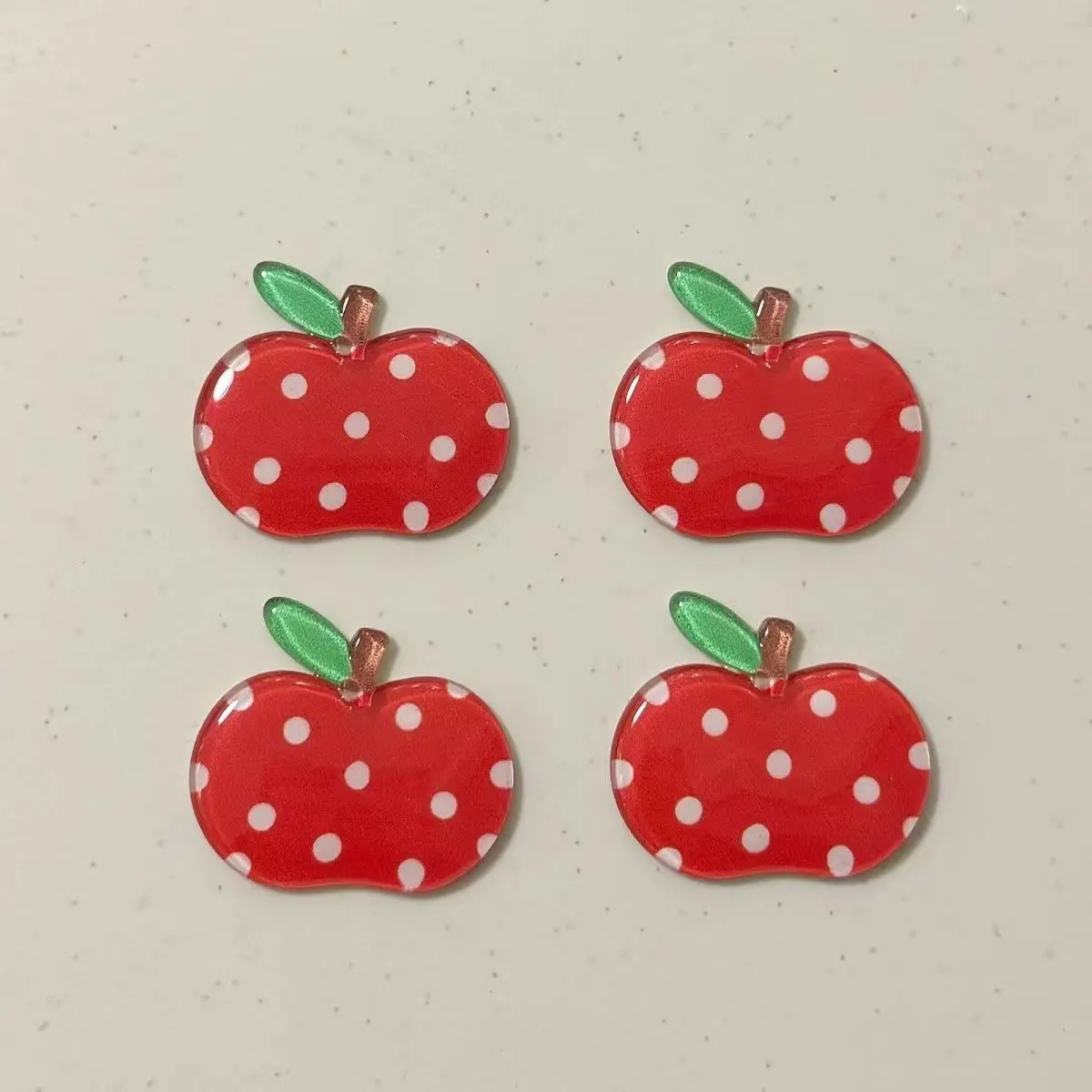 15/30 Stück kreative Apfelknöpfe, Tomatenknöpfe, niedlicher klarer Druck, M5-Zubehör, handgefertigtes DIY-Stoff-Kleidungszubehör
