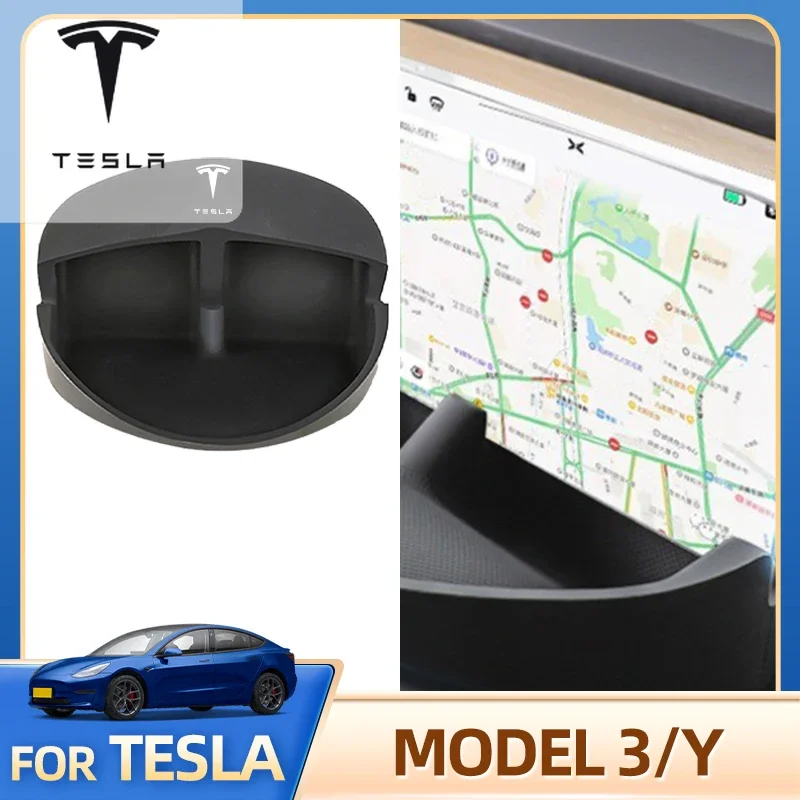 

For Tesla Model Y Model 3 Steering Wheel Front Convenience Pocket Center Console Storage Instrument Glasses Storage Car Sticker