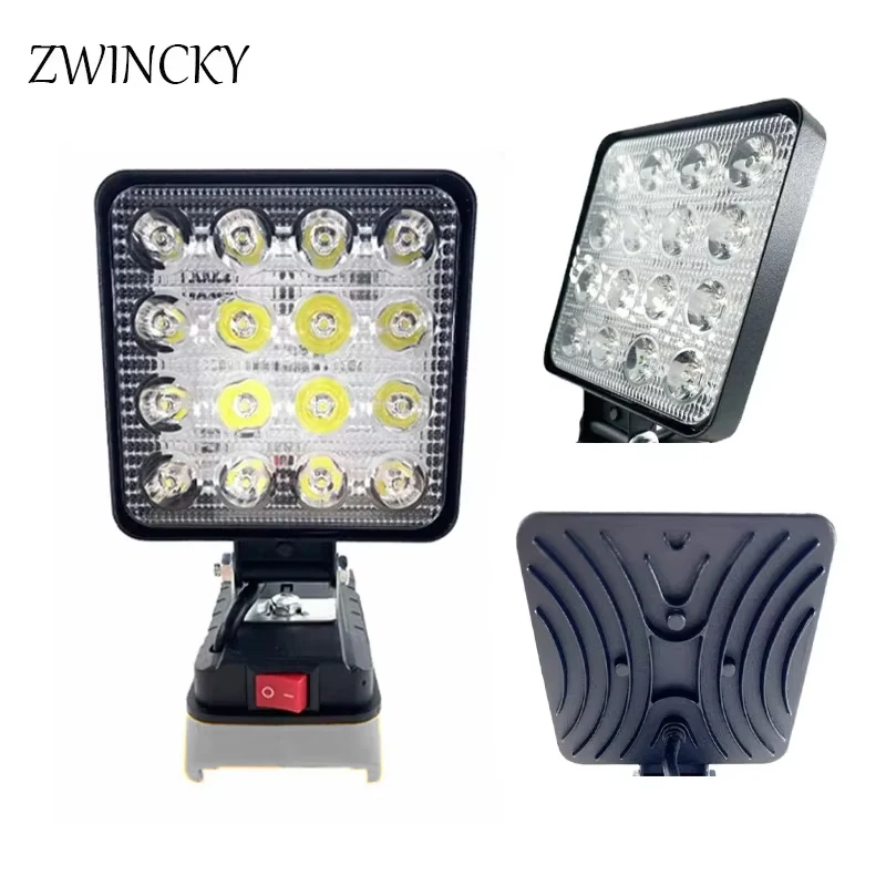 Led Light For Dewal 18V Battery Portable Spotlight Cordless Outdoor Work Fishing Handheld Emergency ToolLight No Battery No USB