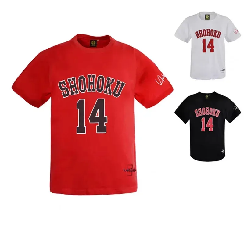 Camiseta de algodón Slam Dunk Shohoku, camiseta Sakuragi Mitsui Miyagi, camiseta de baloncesto, uniforme de Cosplay de Anime, camiseta para hombres y mujeres, fanáticos