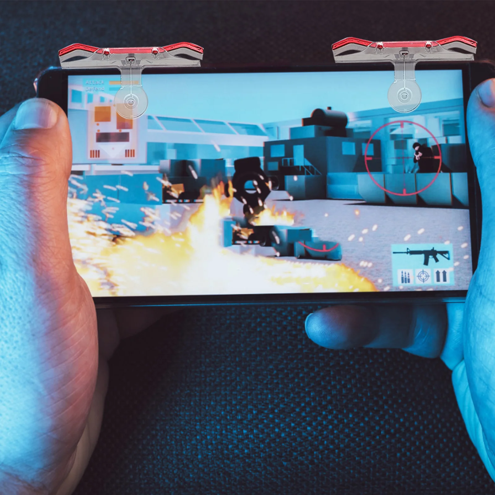 

1Pair Mobile Game Controller Trigger Ergonomic Design Comfortable Grip High Sensitivity Quick Response Phone Gaming Controller