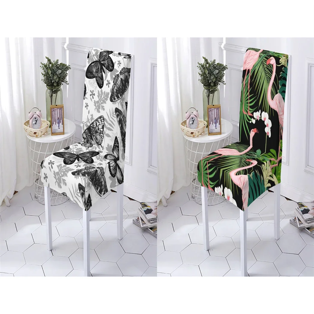 Animal Style Computer Chair Cover Extensible Chair Cover Dining Room Cartoon Animal Pattern Bar Chairs Covers Home Stuhlbezug