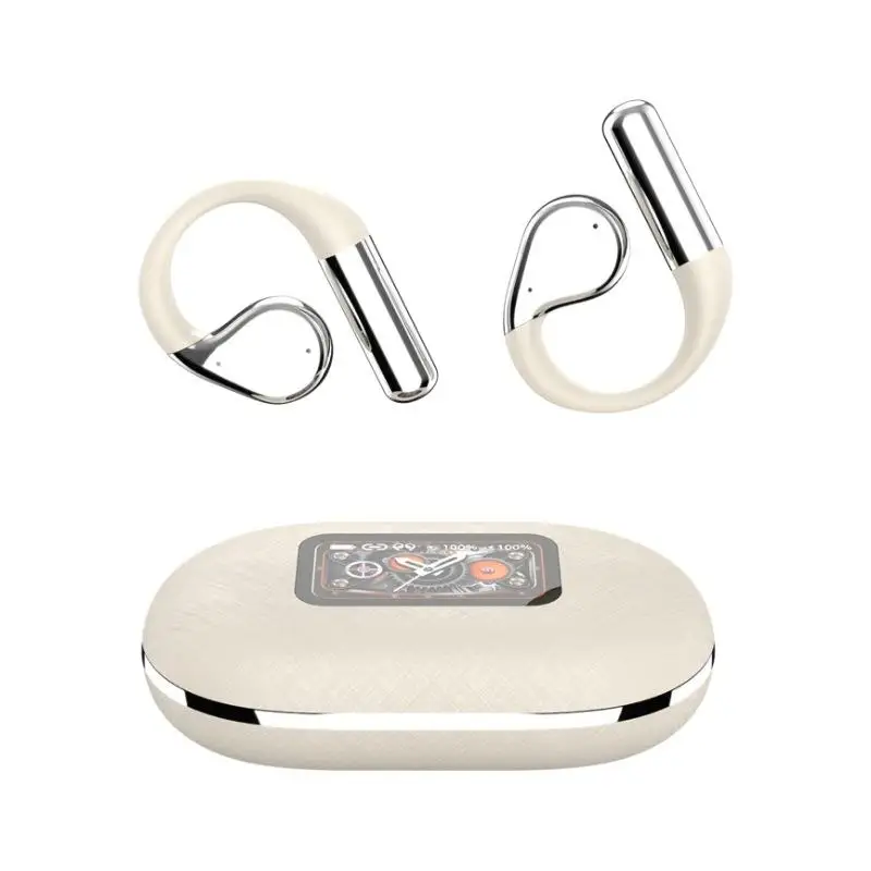 LCD تعمل باللمس سماعات رياضية بلوتوث 5.4 مرحبا فاي صوت ستيريو غير في الأذن عمر البطارية الطويل إلغاء الضوضاء سماعات