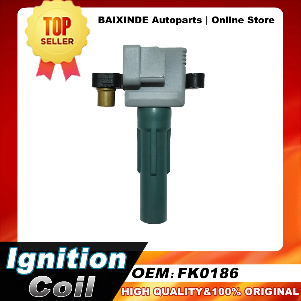 1/4PCS OE FK0186 Ignition Coil 22433-AA480 Spark Plug Parts for SUBARU Vehicle Ignition System Automotive Ignition Parts