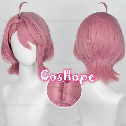 Shiratori Aira Cosplay Wig 33cm Short Pink Wig Cosplay Anime Cosplay Wigs Heat Resistant Synthetic Wigs