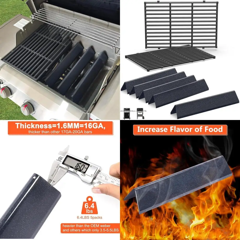

Weber Spirit 300/II 15.3 Flavorizer Bars & Grates for E-310/E-315/E-330 Grills, Replacement for 7636/7638