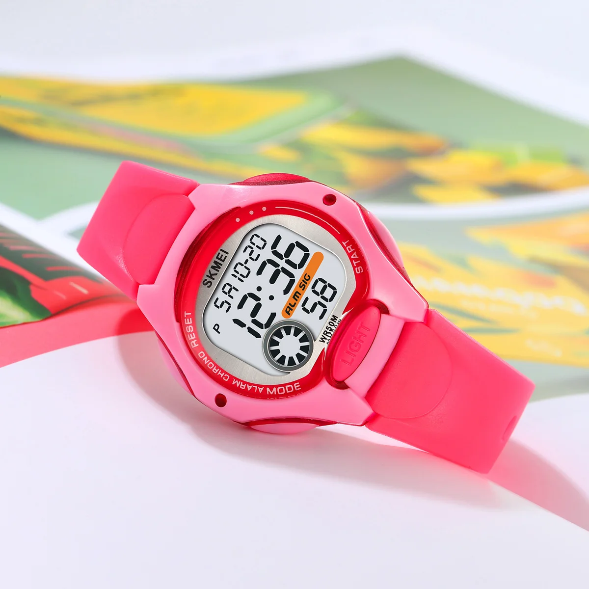 SKMEI Youth LED Light Digital Children Sport Watches Stopwatch Calendar Clock 3Bar Waterproof Kids Wristwatch For Boys Girls