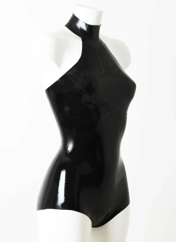 Handmade Sexy Natural Latex Sleeveless Catsuit Women Men Rubber Swimsuit No Zipper Bodysuit Party Cosplay - view 2