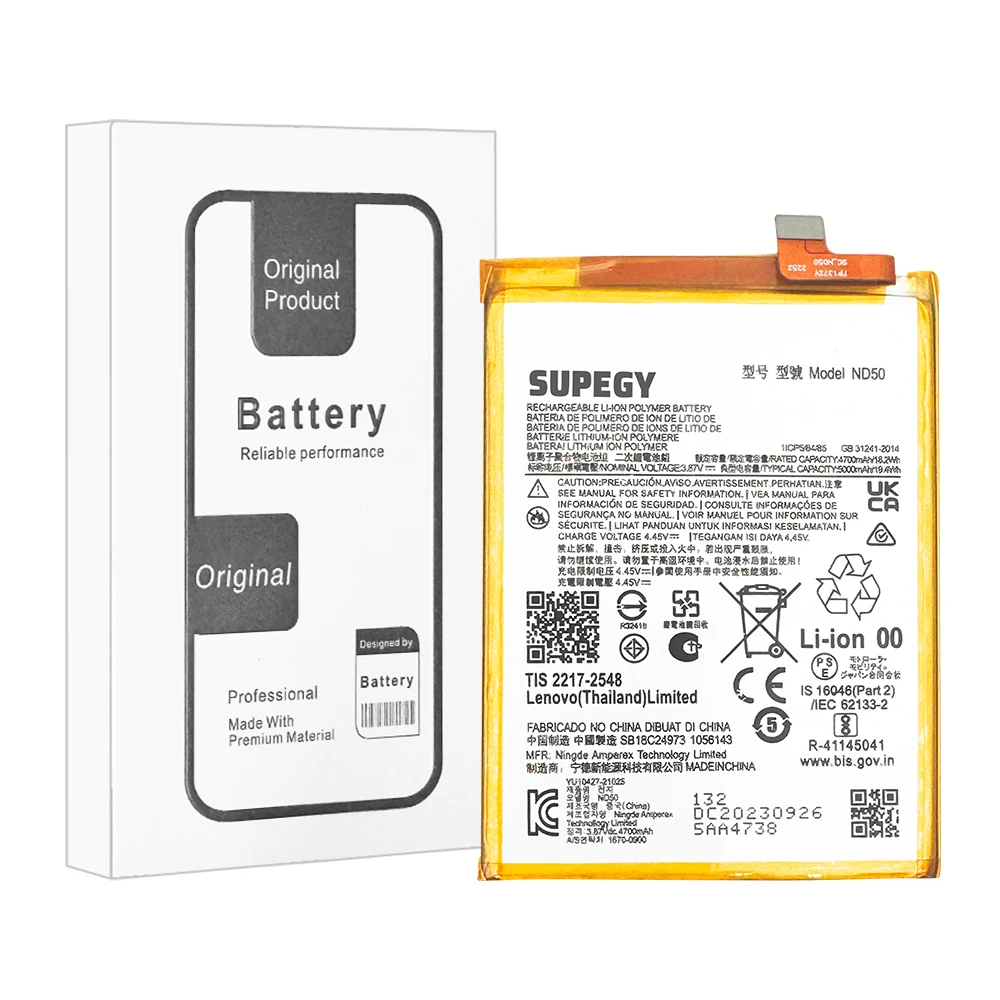 100% New High Quanlity ND50 Battery For MOTOROLA MOTO G31/XT2171/MOTO G42/XT2233-2/MOTO G62 5G/XT2223-2 Batteries+Free tools