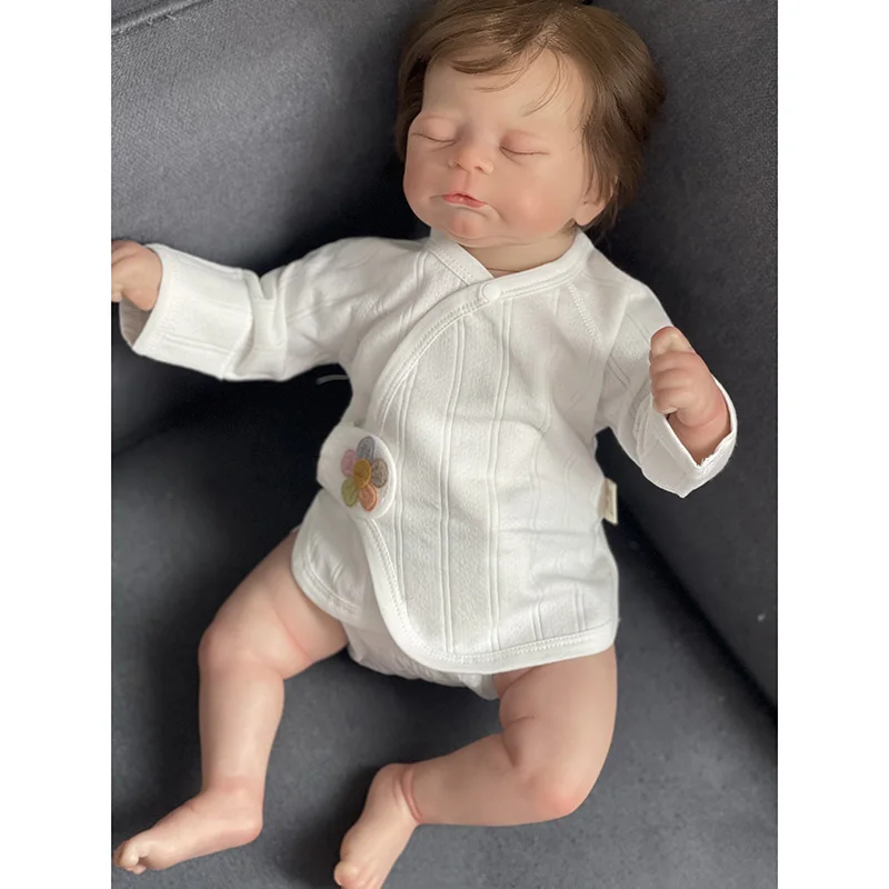 

50cm Reborn Doll Timothy Sleeping Baby High Quality Genesis Hand Painted Doll with Visible Veins Collectible Art Doll