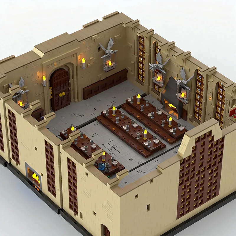 2365 قطعة من مكعبات البناء المعيارية القابلة للتخصيص، نموذج بسيط لقاعة المدينة الكبرى (الجزء الثالث)، لعبة إبداعية يمكنك صنعها بنفسك، هدايا للعطلات