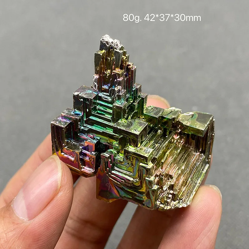 Colorful and beautiful china bismuth crystals Collection of original stone mineral specimens