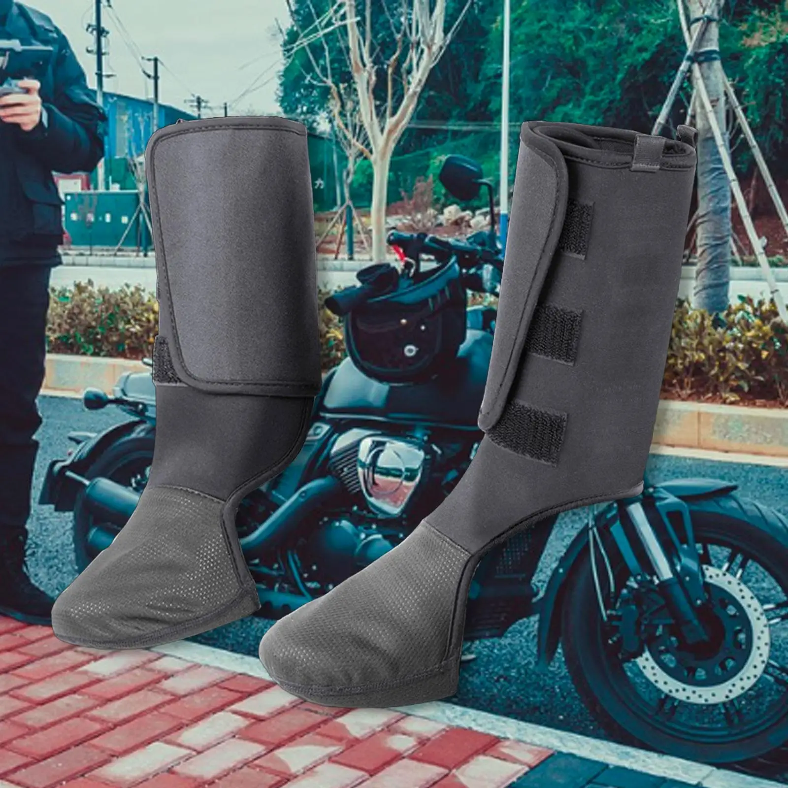 

Generic Motorcycle Shifter Shoe Protector Waterproof Black Lightweight Motorcycle Protector Boot Portable Accessories Women Men