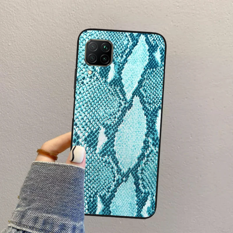 Snake Skin Print Case For Huawei P30 P20 P40 Lite P60 Pro P Smart Nova 9 10 SE 5T 3i 7i 8i 11i Y60 Y61 Y90