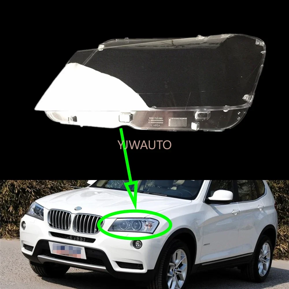 For BMW X3 X4 F25 F26 2010 2011 2012 2013 Headlamp Cover Car Headlight Lens Glass Replacement Front Lamp Auto Shell