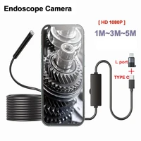 Cámara endoscópica tipo C 1080P 2MP 1/3/5/10M cámara de inspección boroscopio de tubería de coche para Android IOS iphone(15,16)