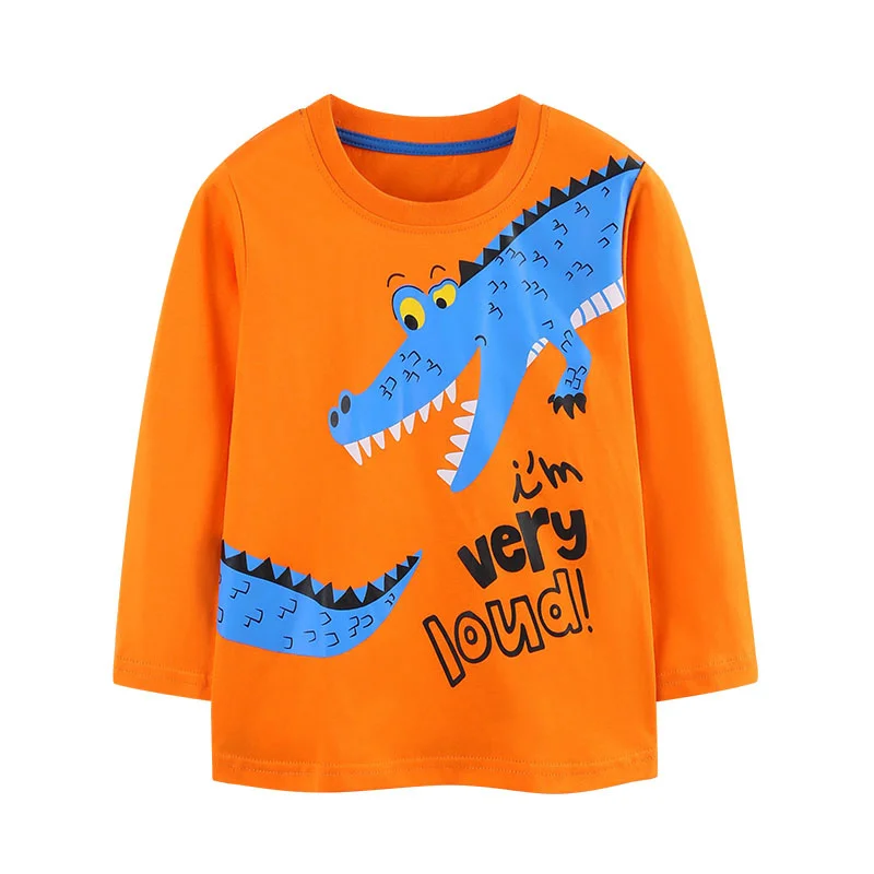 

Jumping Meters 2-7T Crocodile Boys Tshirts For Autumn Spring Children's Clothes Trees Long Sleeve Kids Fashion Tops