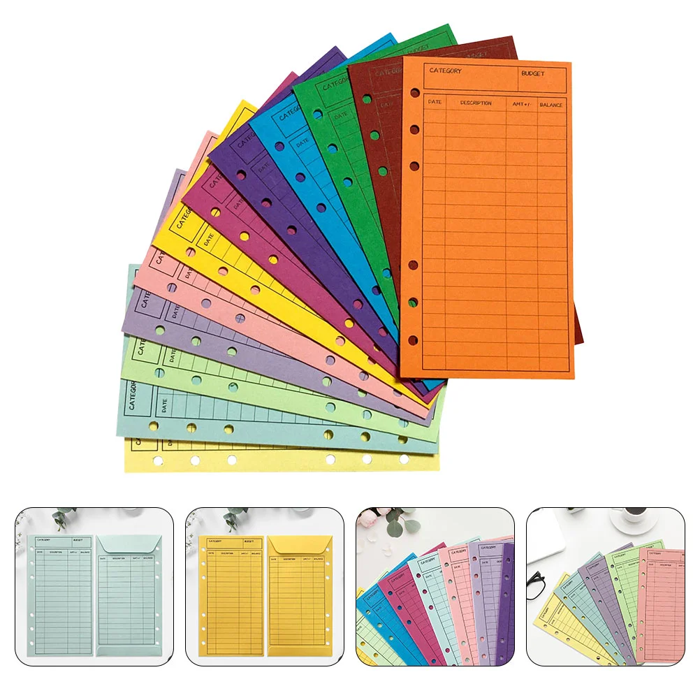 

12 Pcs Budget Envelope Cash Envelops Blinder Budgeting Binder Supplies Colorful Envelopes for Office