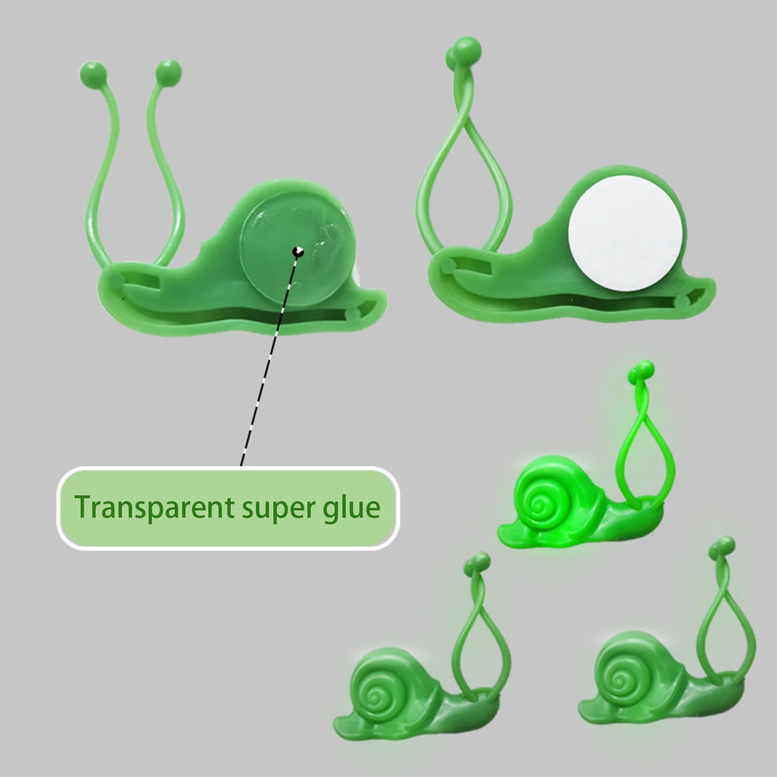 10Pcs Invisible Snails Plant Climbing Wall Fixture Clips Bracket Vine Fixed Buckles Leaf Clip Self-Adhesive Fixture Hook Garden