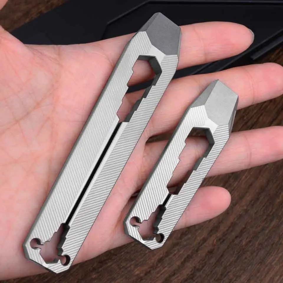 66/100mm TC4 in lega di titanio piede di porco chiave regolabile multifunzionale portachiavi portatile strumento tascabile gancio leva strumento EDC