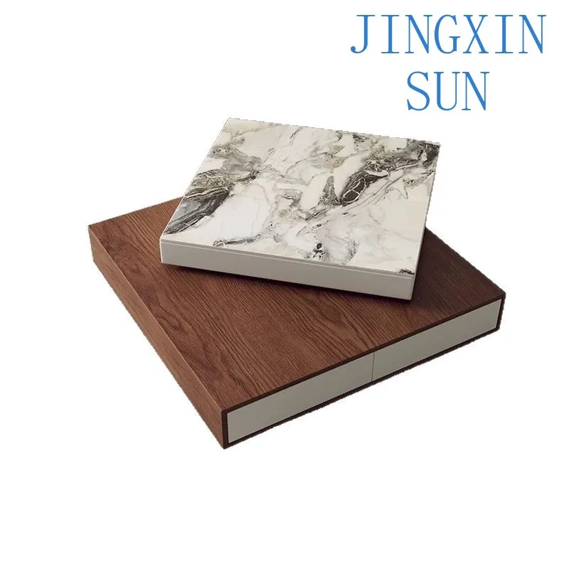 Italian minimalist coffee table rock slab square rotating living room household small apartment storage modern simple high-end
