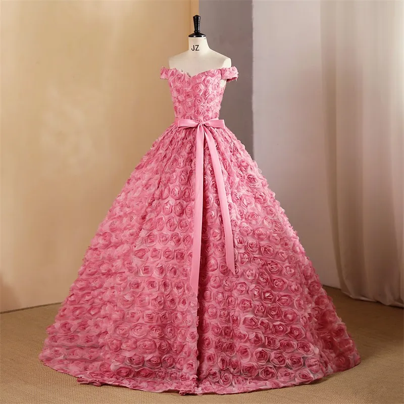 Sonhar-Vestidos de Quinceañera de flores dulces, vestido de baile elegante, fiesta de cumpleaños, graduación, vestido Formal, nuevo, 2024