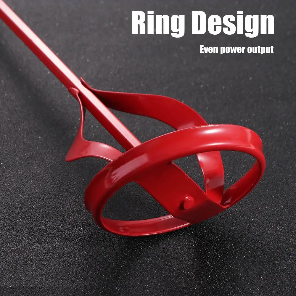 Hexagon Shaft Mixer Mixing Paddle Rod Plaster Paint Elongated Electric Cement Stirring Rod Red High Hardness Paint Mixing Rod