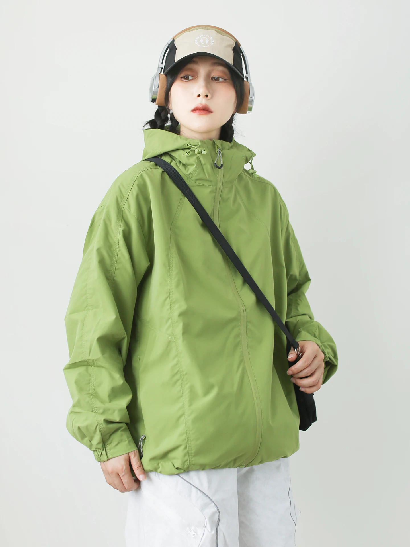 American Retro Outdoor Windproof Waterproof Jacket Unisex Spring Autumn Loose Casual Versatile Coat Top for Women