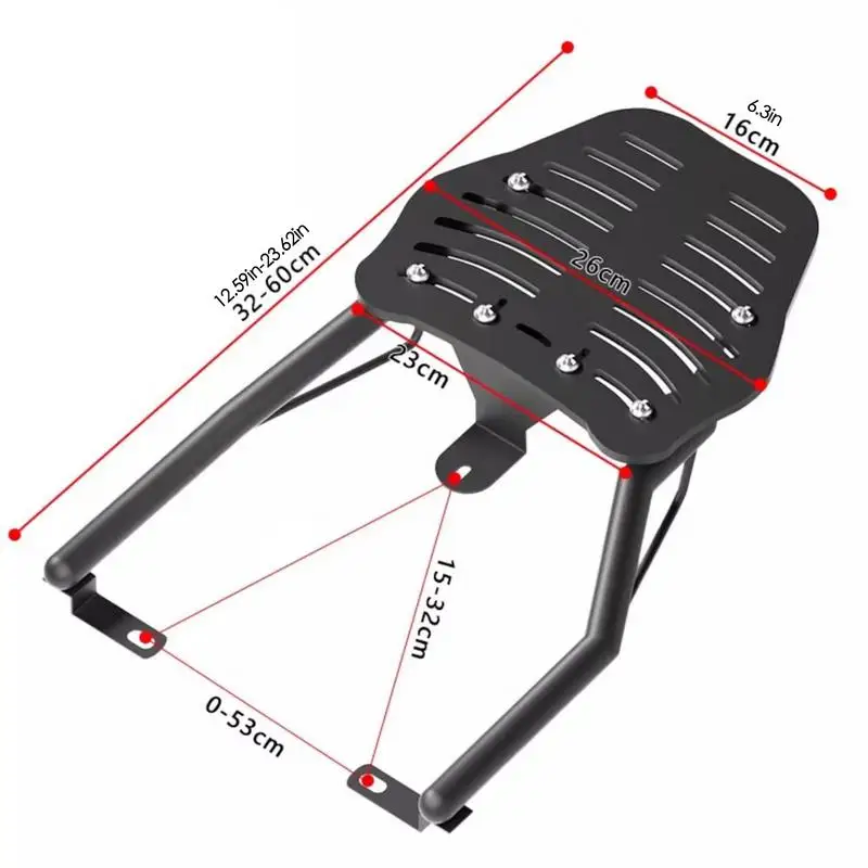 Adjustable Motorcycle Tour Pack Rack Luggage Rack With Thickened Base Plate Wear-Resistant Trunk Rack Motorcycle Supplies