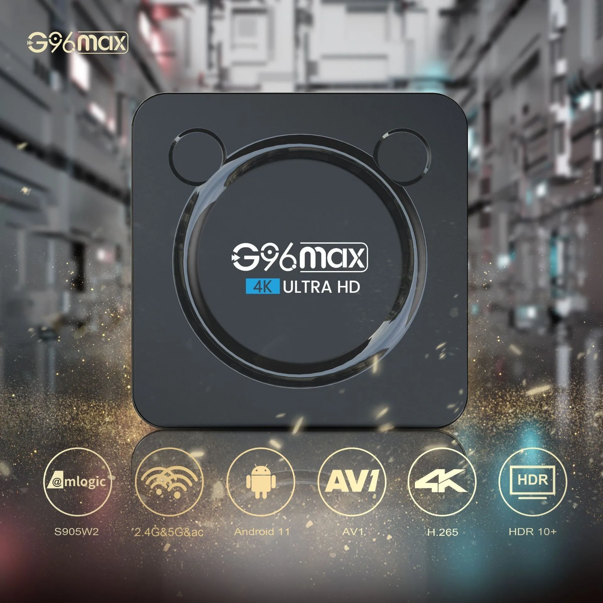 

G96max W2 Android 11 Smart TV Box S905w2 4G 64G 2.4G&5G Google Voice Media Player Set Top Box