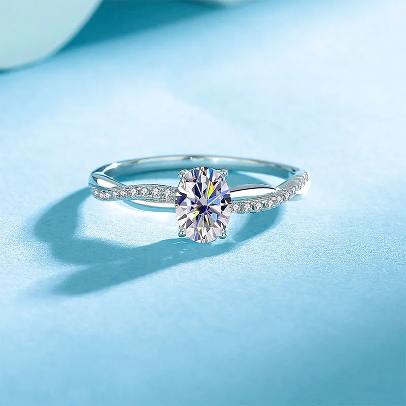 

Luxury PT950 Platinum Proposal Ring Real High Clarity D Color Diamond Moissanite Rings Wedding Band Jewelry for Women