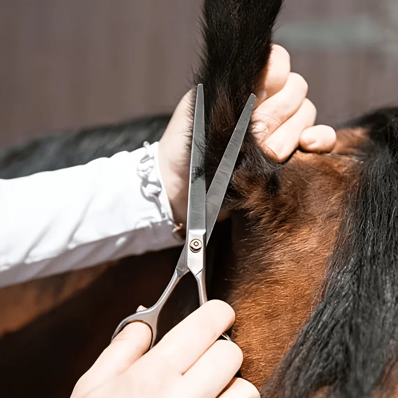 Horse Grooming Tool Set Stainless Steel Fine Hair Trimming Kit for Hair Grooming Livestock Care and Pet Hair Maintenance