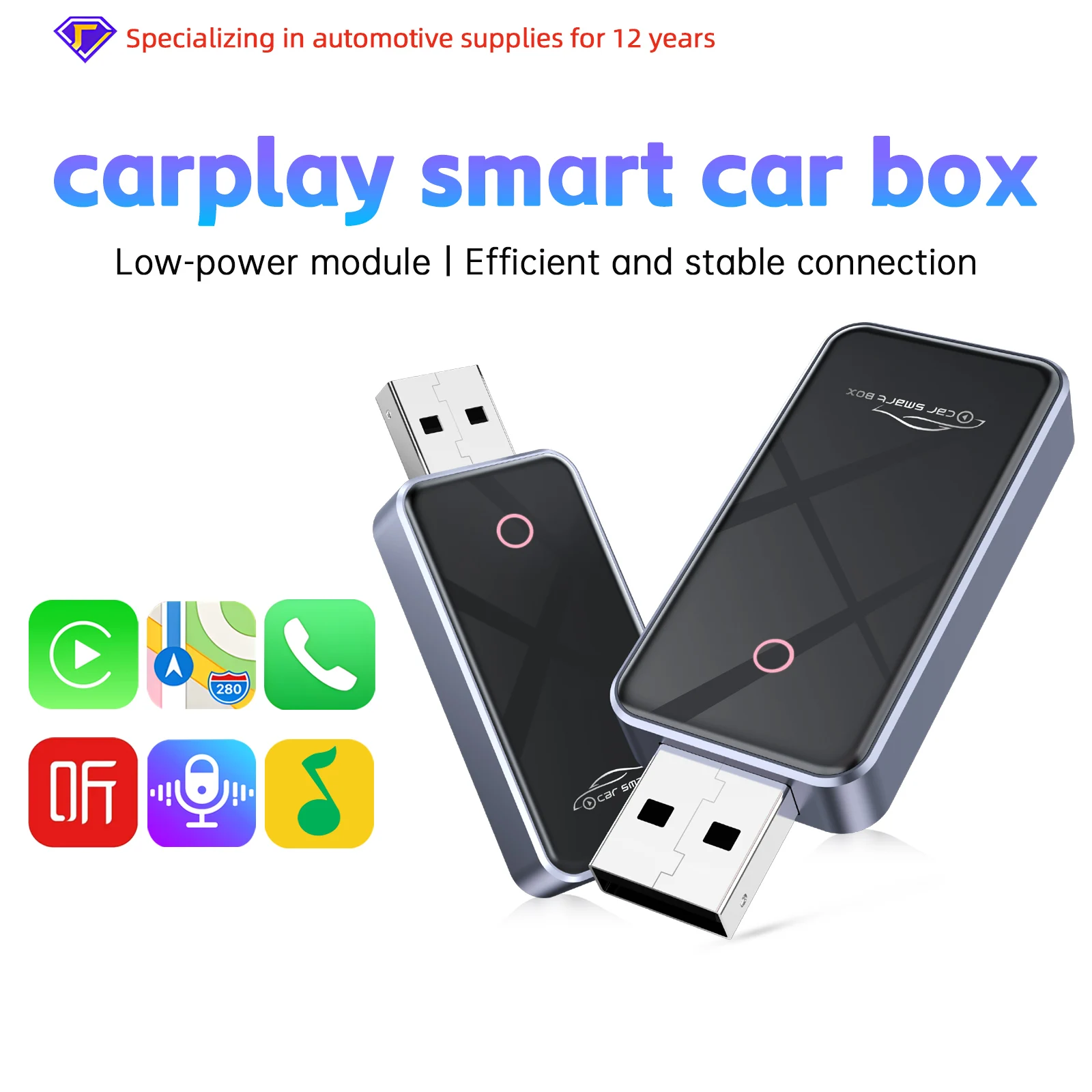 Wireless CarPlay Adapter High Quality USB for Android Plug and Play Android Auto GPS Navigation OEM ODM