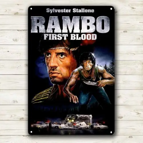 Sylvester Metallposter Blechschild 20x30cm Film-Sammlerstück aus Aluminium