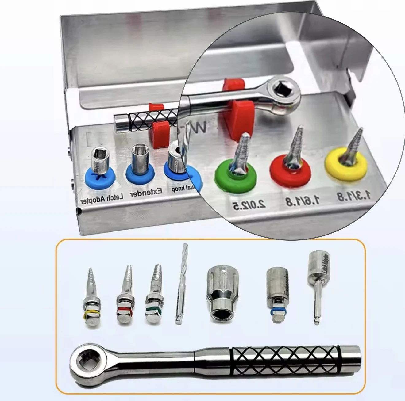 Dental Implant Removal Kit Screw Driver Torque Wrench Ratchet Bone Expander Sos Set Remove Broken Fixture Repair Tools Kit