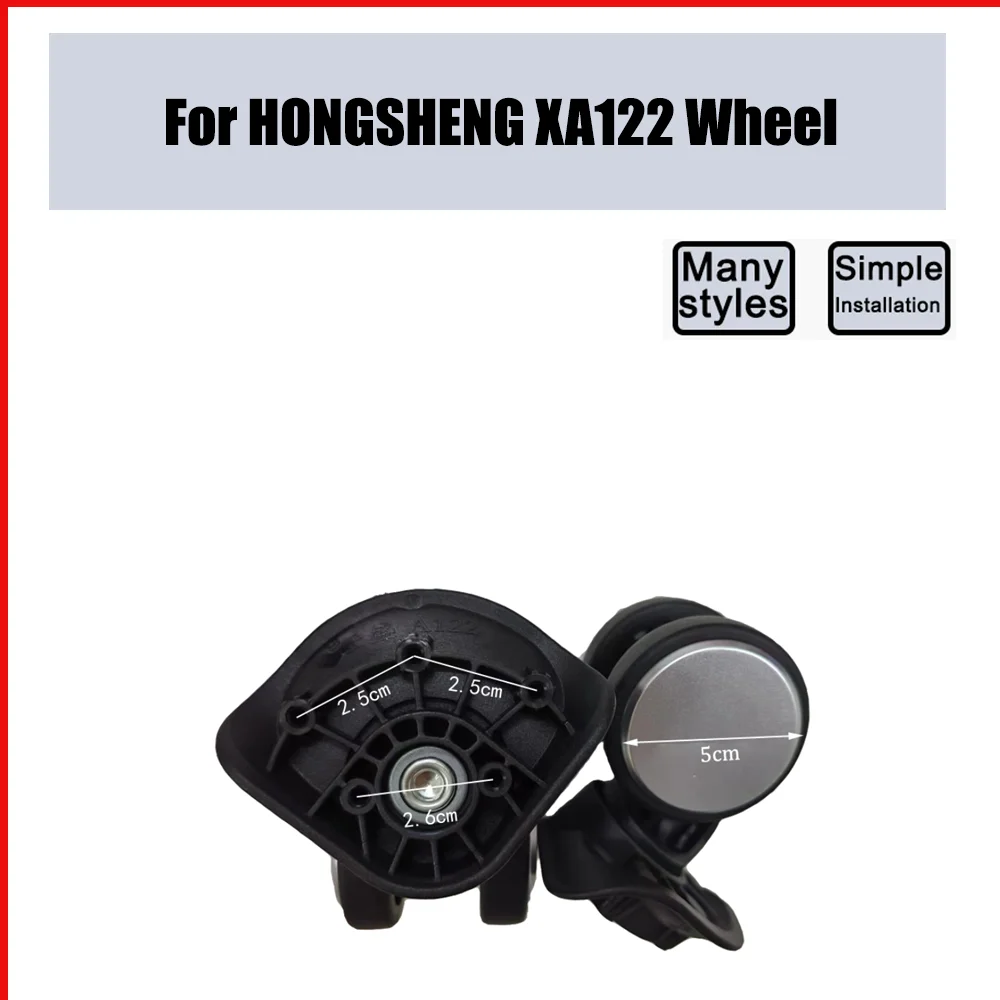 

For HONGSHENG XA122 Trolley Case Wheel Pulley Sliding Universal Luggage Wheel Silent Smooth Wear-resistant Accessories Wheels