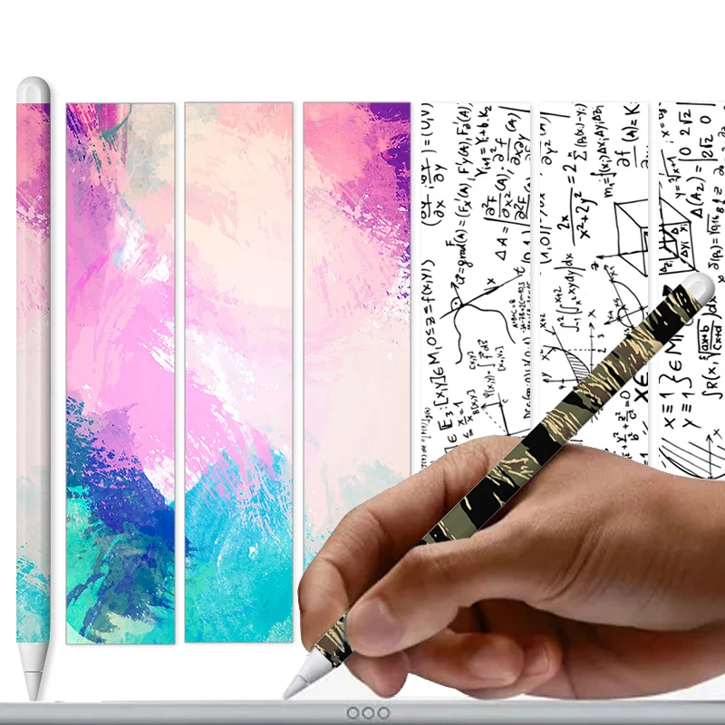 

3 шт., милые наклейки для Apple Pencil 2, устойчивые к царапинам, ультратонкие окрашенные наклейки, наклейка на сенсорный стилус, ручка, нескользящая бумага