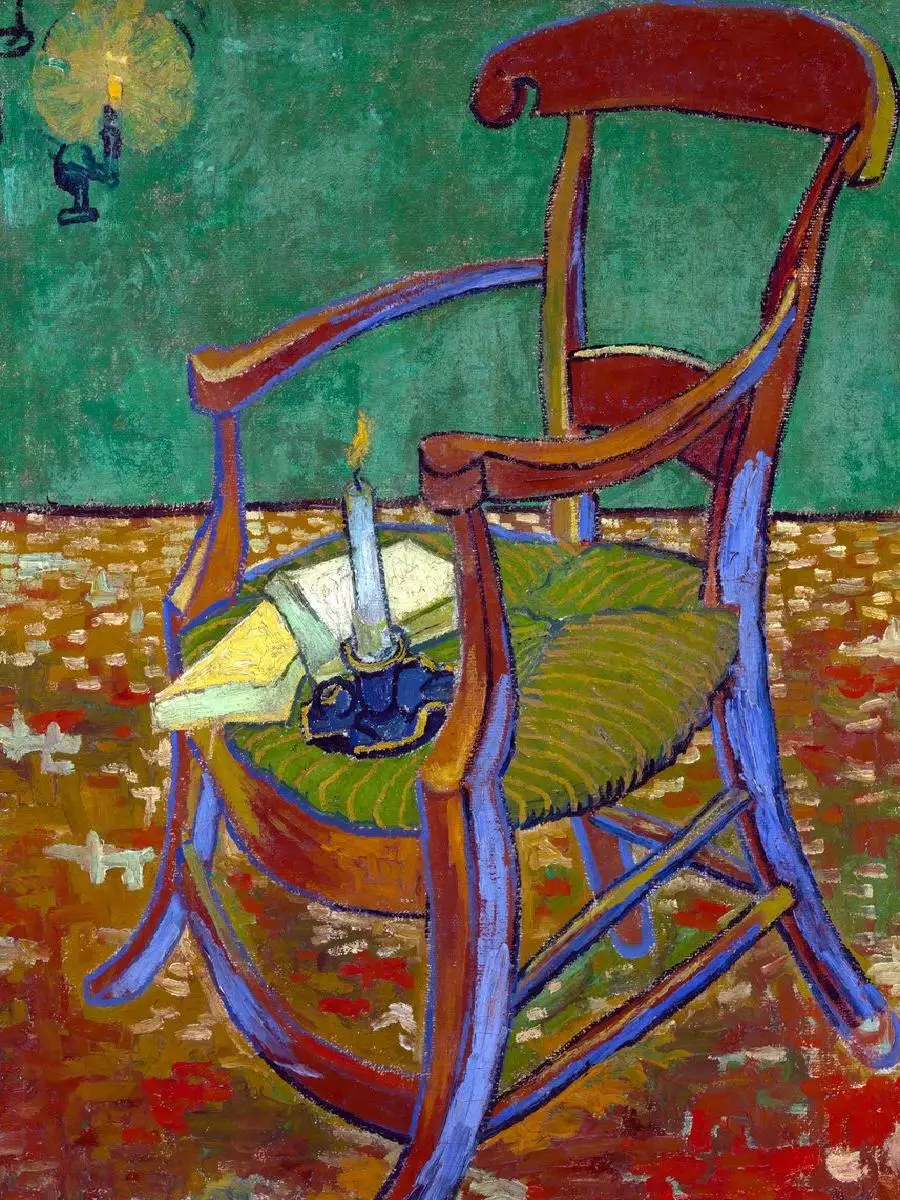 Vincent van Goghs Armchair Painting Poster  Classic Art Print for Home Interior Design Wall Decor