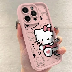 Sanrio ins-ハローキティの電話ケース,落下防止透明シリコンケース,iphone 16,15,14,13,11,12 pro,max x,xr,xs,7,8 plus,y2k,女の子へのギフト